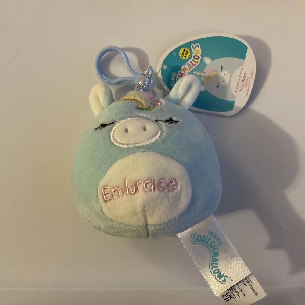 Squishmallows Inspiration Messages “Embrace” Hudson Unicorn 3.5” Clip-on Plush